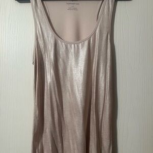 Metallic Beige Tank Top